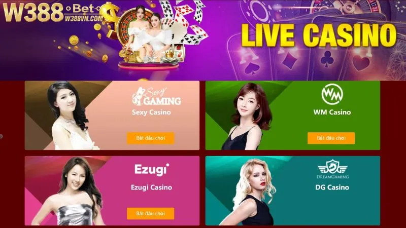 W388 được đánh giá là trang cá cược casino trực tuyến uy tín